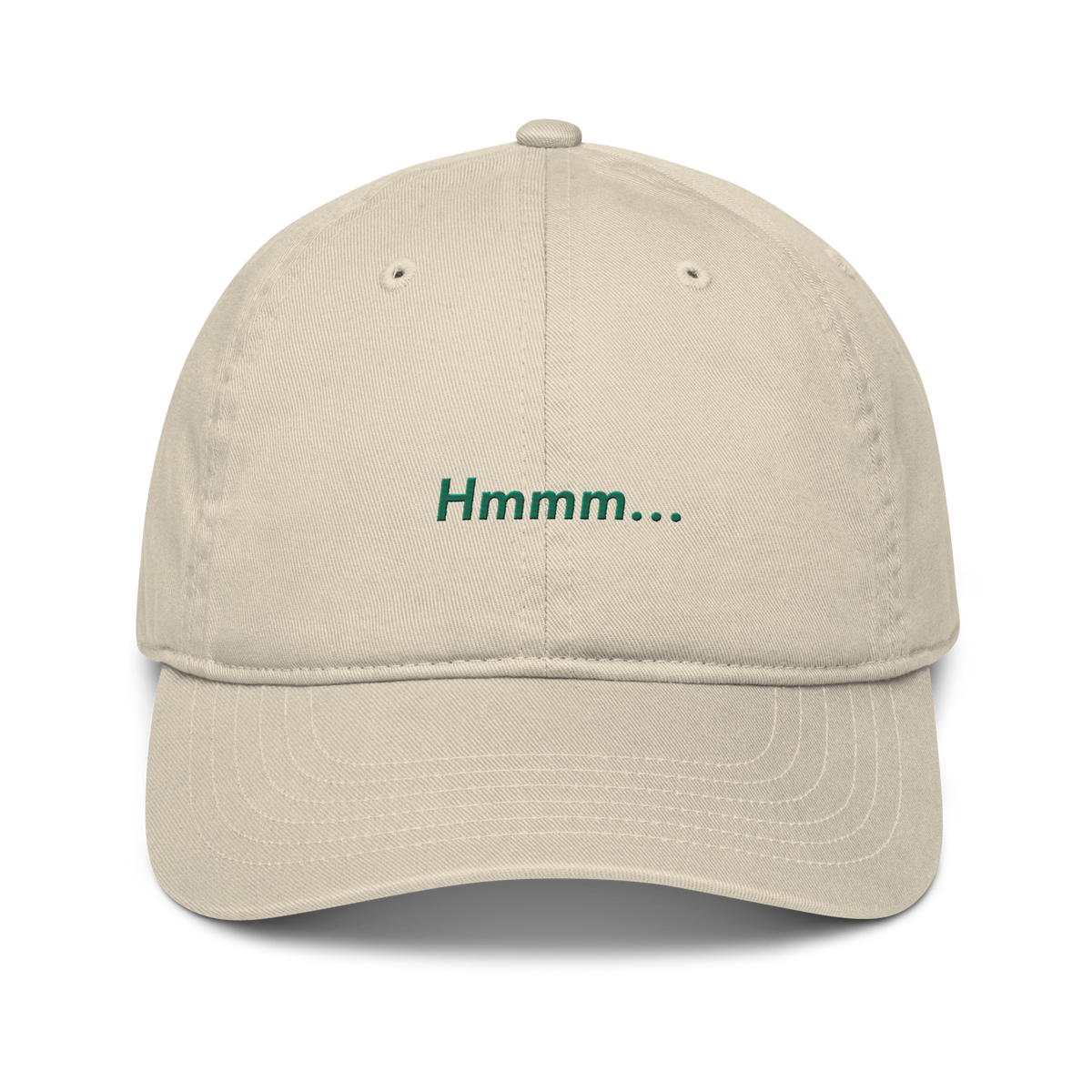 Hmmm... Embroidered Organic Hat