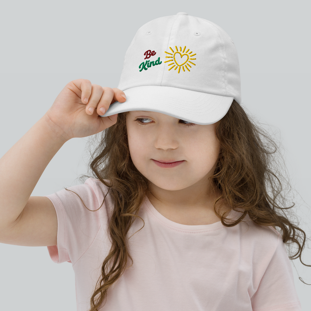 Be Kind Embroidered Youth Hat.
